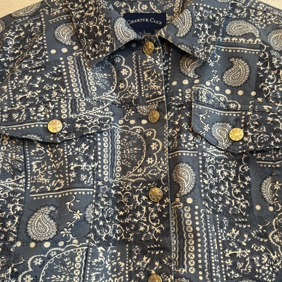 Charter Club Light Weight Button Down Jacket - Picture 2 of 8